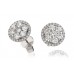 1.00ct Vs1/f Round Diamond Cluster Earrings