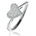 Elegant Heart Shaped Round Diamond Cluster Ring