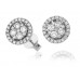 Unique Round Diamond Cluster Earrings