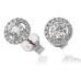 Unique Round Diamond Halo Earrings