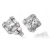 Unique Princess Diamond Halo Earrings