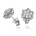 1.00ct Vs/fg  Round Diamond Cluster Earrings