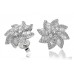 Unique Designer Round Diamond Cluster Earrings