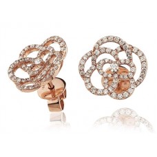 Modern Designer Round Diamond Earrings
