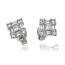 Classic Diamond Cluster Earrings