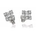 Classic Diamond Cluster Earrings
