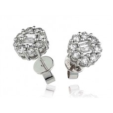 Classic Diamond Cluster Earrings