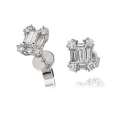 Classic Diamond Cluster Earrings