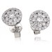 Classic Round Diamond Cluster Earrings