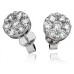 Classic Round Diamond Cluster Earrings