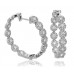 Elegant Round Diamond Hoop Earrings