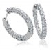 Elegant Round Diamond Hoop Earrings
