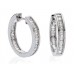 Elegant Baguette Diamond Hoop Earrings