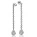 Modern Round Diamond Drop Earrings
