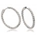 Modern Round Diamond Hoop Earrings