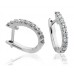 Classic Round Diamond Hoop Earrings