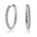 Elegant Round Diamond Hoop Earrings