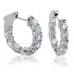 Elegant Round Diamond Hoop Earrings