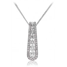 Elegant Round Diamond Journey Pendant