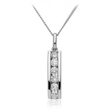 Classic Round Diamond Journey Pendant