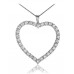 Classic Round Diamond Heart Pendant