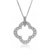Pave Set Clover Round Diamond Designer Pendant