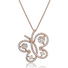 Butterfly Designer Round Diamond Pendant Butterfly Designer Round Diamond Pendant