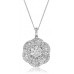 Round Diamond Designer Flower Pendant