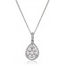 0.50ct Vs/fg Round Diamond Cluster Pendant