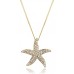 Encrusted Round Diamond Designer Star Pendant