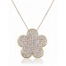 Encrusted Clover Round Diamond Designer Pendant Encrusted Clover Round Diamond Designer Pendant