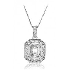 Cluster Emerald Diamond Designer Pendant