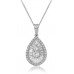 Cluster Round & Baguette Diamond Designer Pendant