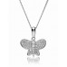 Butterfly Cluster Round Diamond Designer Pendant