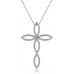 Cluster Leaf Round Diamond Designer Pendant