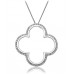 Cluster Clover Round Diamond Designer Pendant