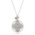 Cluster Clover Round Diamond Designer Pendant