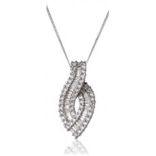 Cluster Round & Baguette Diamond Designer Pendant Cluster Round & Baguette Diamond Designer Pendant