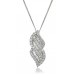 Cluster Round & Baguette Diamond Designer Pendant