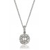 Cluster Round & Baguette Diamond Designer Pendant