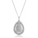 Cluster Round & Baguette Diamond Designer Pendant