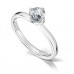 Heart Bezel Twist Round Diamond Engagement Ring