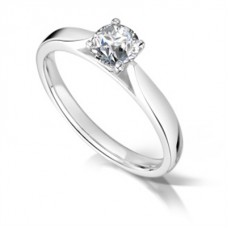 Unique Loop Round Diamond Engagement Ring