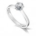 Six Claw Twist Round Diamond Engagement Ring