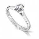 Compass Set Round Diamond Engagement Ring