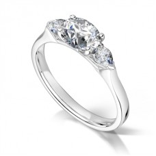 Unique Oval & Pear Diamond Trilogy Ring