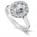 Elegant Oval Diamond Single Halo Ring