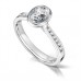 Modern Oval Diamond Shoulder Set Ring
