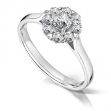Elegant Round Diamond Cluster Ring
