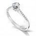 Compass Style Round Diamond Shoulder Set Ring